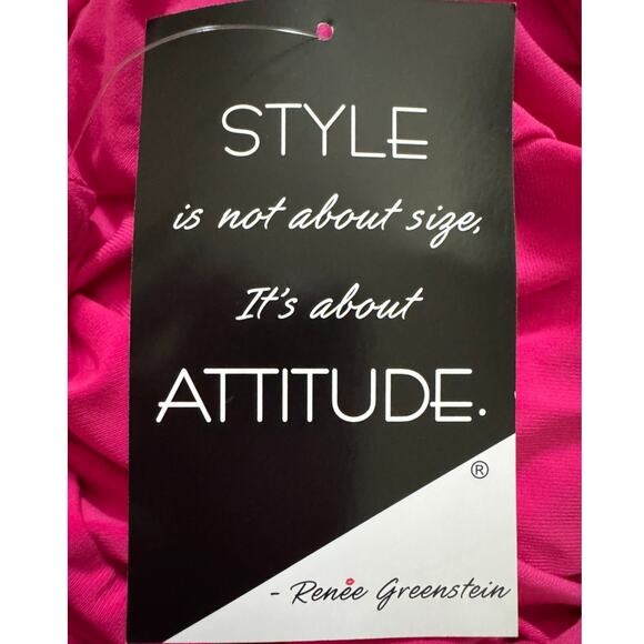 Attitudes by Renee Como Jersey Knit Fringe Cardigan Lipstick Pink X-Small NWT - Picture 15 of 15